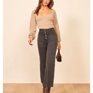 Reformation Charcoal High Rise Jeans